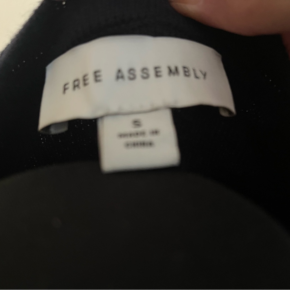 First Assembly Striped Navy and White Long Sleeve Sweater Dress - Picture 5 of 5